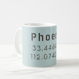 Taza De Café Latitud Longitud de Phoenix