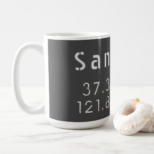 Taza De Café Latitud Longitud de San Jose 