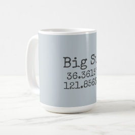 Taza De Café Latitud y Longitud de Big Sur