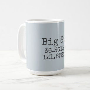 Taza De Café Latitud y Longitud de Big Sur