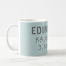 Taza De Café Latitud y longitud de Edimburgo