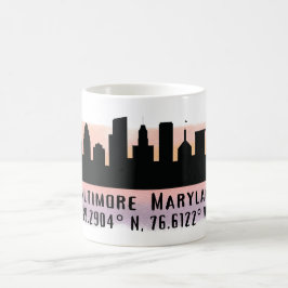 Taza De Café Latitud y longitud de la línea aérea Baltimore