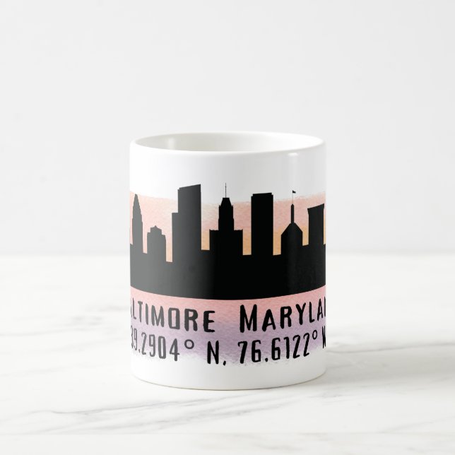 Taza De Café Latitud y longitud de la línea aérea Baltimore (Centro)