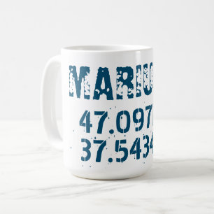 Taza De Café Latitud y longitud de Mariupol con problemas