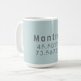 Taza De Café Latitud y longitud de Montreal