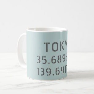 Taza De Café Latitud y longitud de Tokio