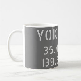 Taza De Café Latitud y longitud de Yokohama