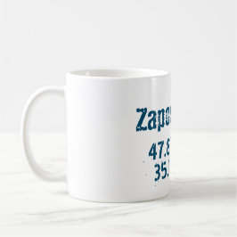 Taza De Café Latitud y longitud de Zaporizhzhia en peligro