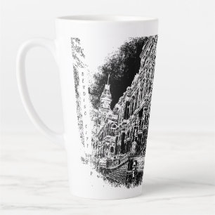 Taza de café latte,