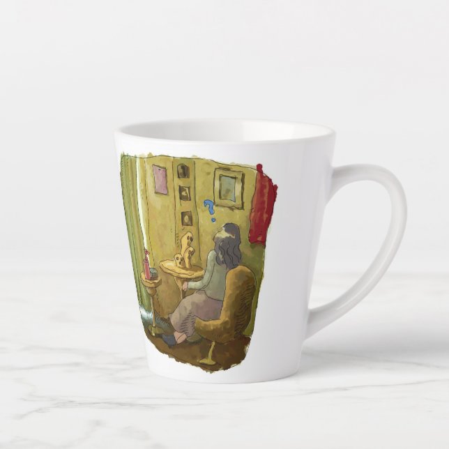 TAZA DE CAFÉ LATTE さくにしじ (Derecha)