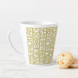 TAZA DE CAFÉ LATTE ハングル金色