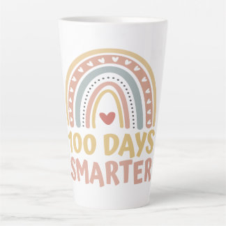 Taza De Café Latte 100 días más inteligentes para el arco iris escola