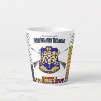 Taza De Café Latte 108.º Regimiento de Infantería 15 oz Mug