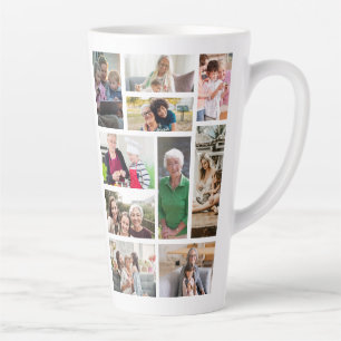 Taza De Café Latte 10 Collage de fotos Personalizado