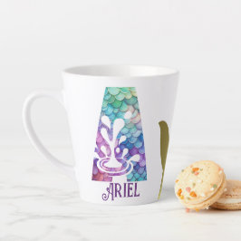 Taza De Café Latte 112oz Monogramada de estilo Sirena