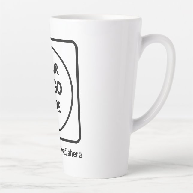 Taza De Café Latte 17oz Custom Logo Tall Latte No Min Promo mug (Derecha)