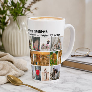 Taza De Café Latte 18 collage de fotos y texto personalizado regalo d