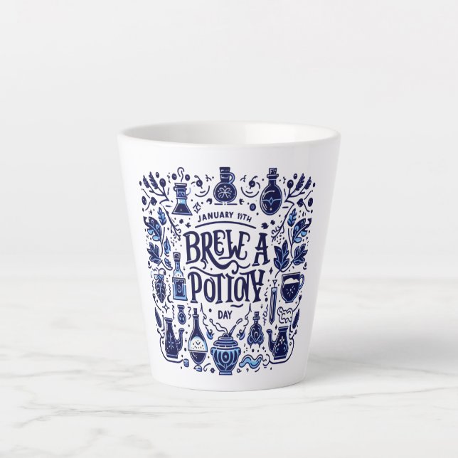 Taza De Café Latte 19 de enero - Brew a Potion Day (Anverso)
