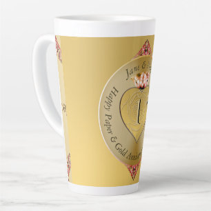 Taza De Café Latte 1.ᵉʳ 50° Aniversario de Oro