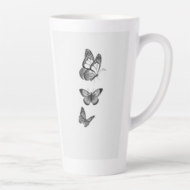 Taza De Café Latte 1. **Material:** Reclutado de cerámica de alta cal (Derecha)