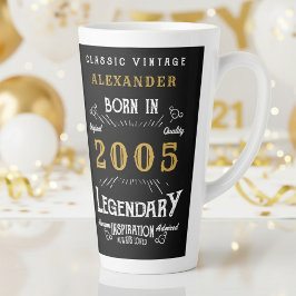 Taza De Café Latte 21st Birthday 2005 Legendary Retro