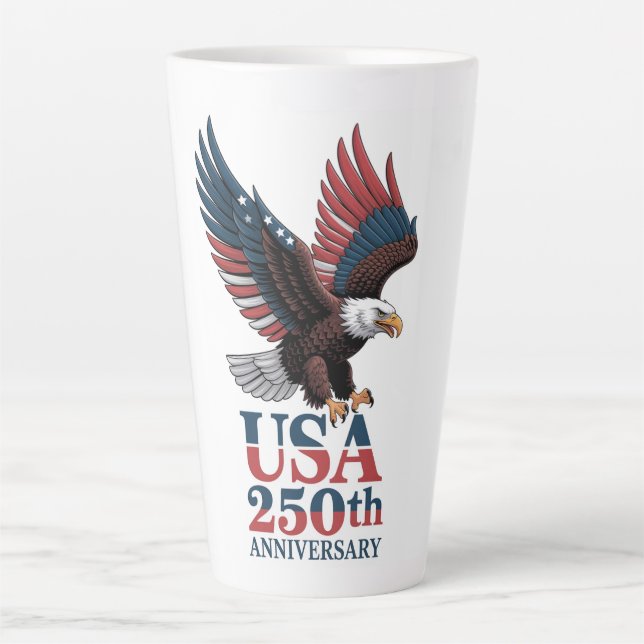 Taza De Café Latte 250 aniversario de EE. UU. (Anverso)