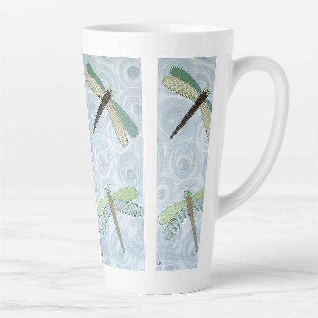 Taza De Café Latte 2 Dragonflies #1 (Derecha)