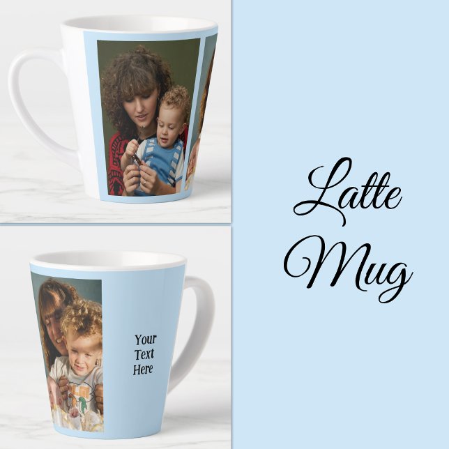 Taza De Café Latte 2 foto añadir texto blanco azul (Subido por el creador)