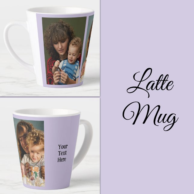 Taza De Café Latte 2 foto añadir texto blanco morado (Subido por el creador)