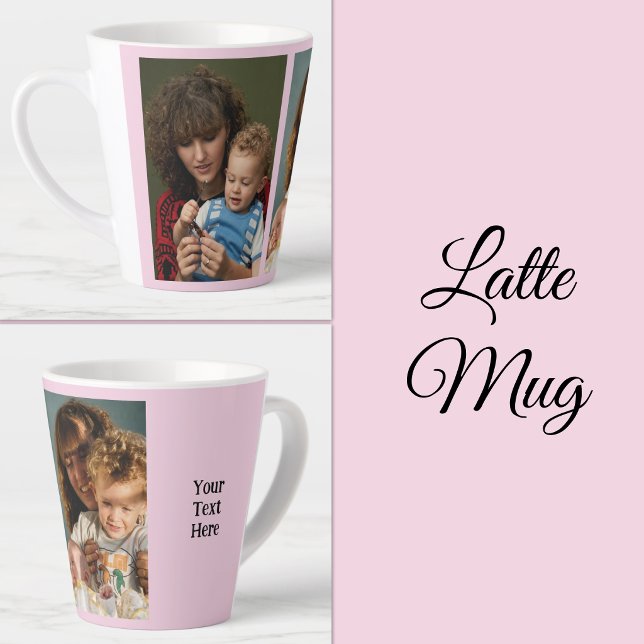 Taza De Café Latte 2 foto añadir texto blanco rosa (Subido por el creador)