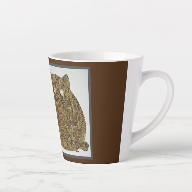 Taza De Café Latte 2 Gatos Grasos #1 (Derecha)