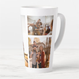 Taza De Café Latte 3 Collage de fotos Personalizado personalizado