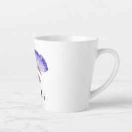 Taza De Café Latte 3 Mariposas de color de agua pastel de Bonito