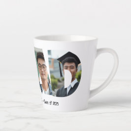 Taza De Café Latte 4 fotos collage personalizado GRAD Fotos