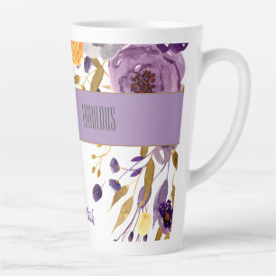 Taza De Café Latte 50 y la maravillosa acuarela Latte Mug