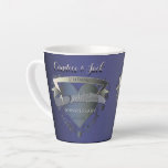 Taza De Café Latte 6.º Aniversario del Boda Emblema del Corazón de Hi<br><div class="desc">¿Buscando esa gráfica única y original,  el sexto aniversario del boda diseñado para su taza de café con leche? Entonces esto podría ser; mi infarto emblema del corazón gráficos en este café latte azul increíblemente impreso! A ella también le gustará tenerlo todo el año :)</div>