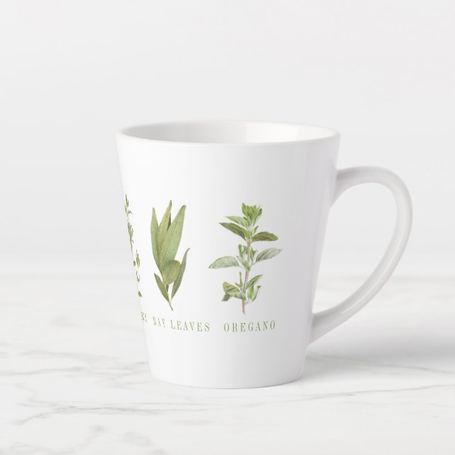 Taza De Café Latte 6 FRESH HERBS Latte Mug (Derecha)