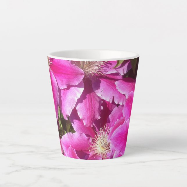 Taza De Café Latte 8.º Aniversario, Clematis (Anverso)