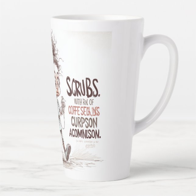 Taza De Café Latte  A Humorous Sketch on Healthcare Burnout (Derecha)