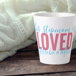 Taza De Café Latte A Stepamm le encantó... Turquesa rosa personalizad