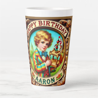 Taza De Café Latte AARON ~ Niño ventilado ~ Juguete vintage ~
