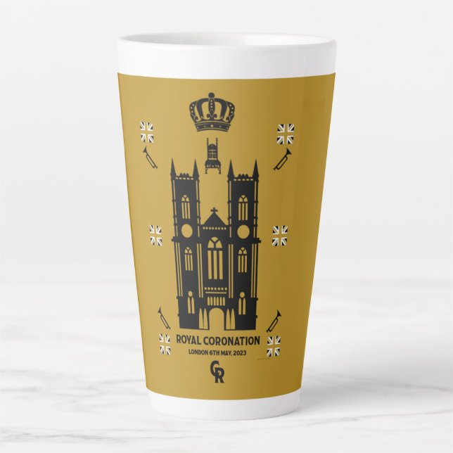 Taza De Café Latte Abadía Westminster de Royal Coronation (Anverso)