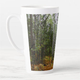 Taza De Café Latte Abedules y Helechos de Otoño en Rocky Mountain