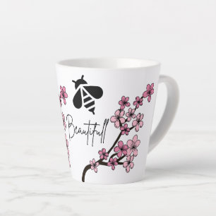 Taza De Café Latte abeja hermosa