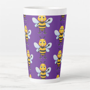 Taza De Café Latte abeja melífera europea