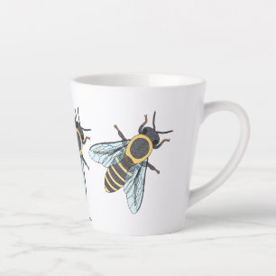 Taza De Café Latte Abeja melífera (pequeña) - Taza Latte