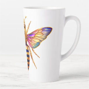 Taza De Café Latte Abeja Reina Con Corona