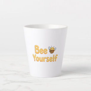 Taza De Café Latte Abejorro Amarillo Caprichoso y Cita