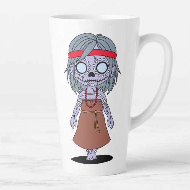 Taza De Café Latte Aborígenes australianos zombies (Derecha)