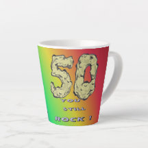 Abraham 50° aniversario de Rainbow Latte Mug